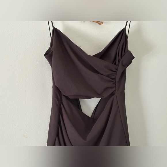 Zara Black Cut Out Mini Dress Thin Strap Size S Homecoming Night Out Party - Picture 8 of 11